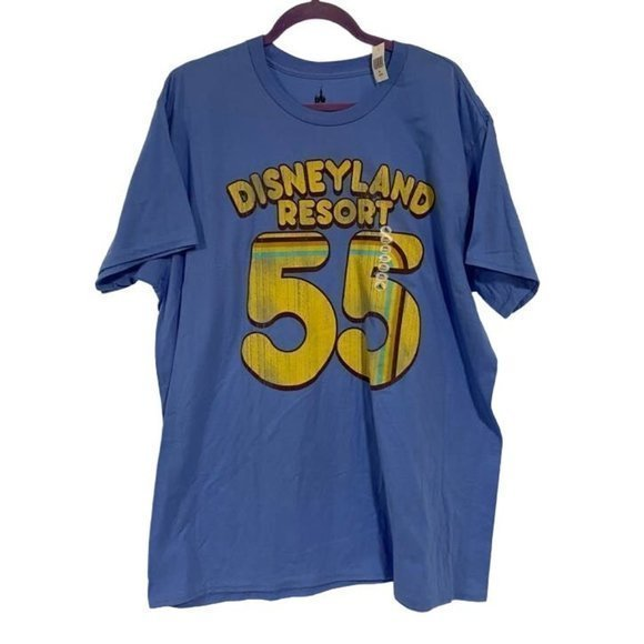 Disney Other - Disneyland Resort 55‎ Blue Retro Print T-Shirt NWT XXL